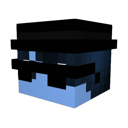 maxi_player11 Minecraft avatar head, 3D render