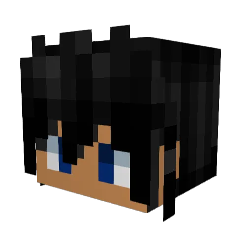 maxiai Minecraft avatar head, 3D render