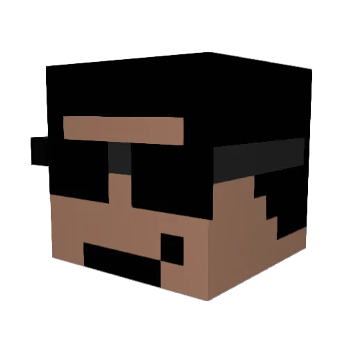 maxibanbester Minecraft avatar head, 3D render