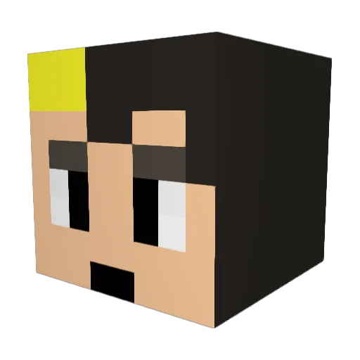maxiboca777 Minecraft avatar head, 3D render