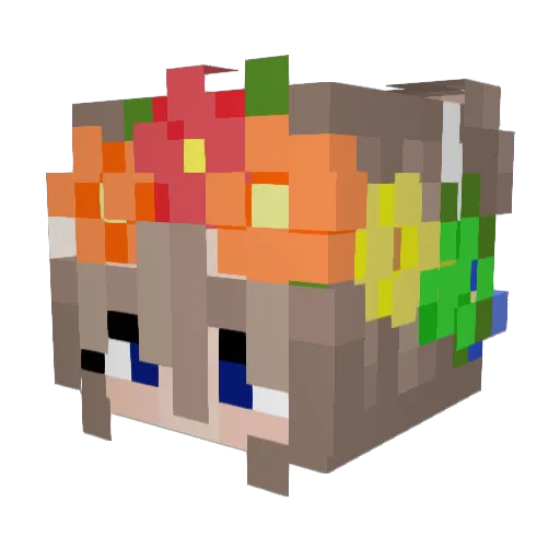 maxiimi_ Minecraft avatar head, 3D render