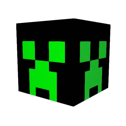maxiless Minecraft avatar head, 3D render