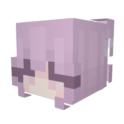 maximemin Minecraft avatar head, 3D render