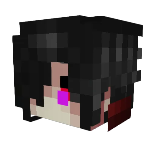 maximum_caro Minecraft avatar head, 3D render
