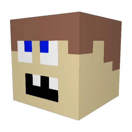 maximus_cool Minecraft avatar head, 3D render
