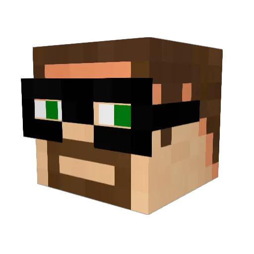 maximvd Minecraft avatar head, 3D render