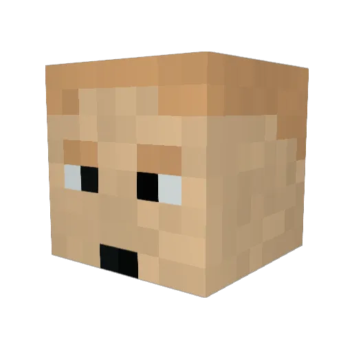 maxina29 Minecraft avatar head, 3D render