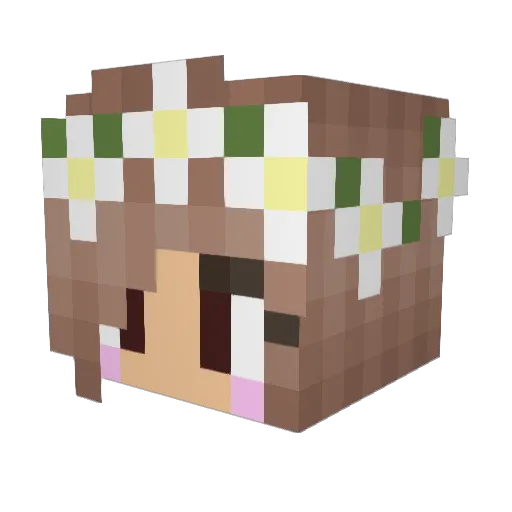 maxine454 Minecraft avatar head, 3D render