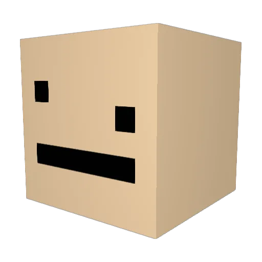 maxipadawan Minecraft avatar head, 3D render