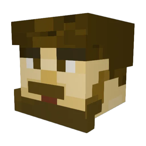 maxjenejhrac Minecraft avatar head, 3D render
