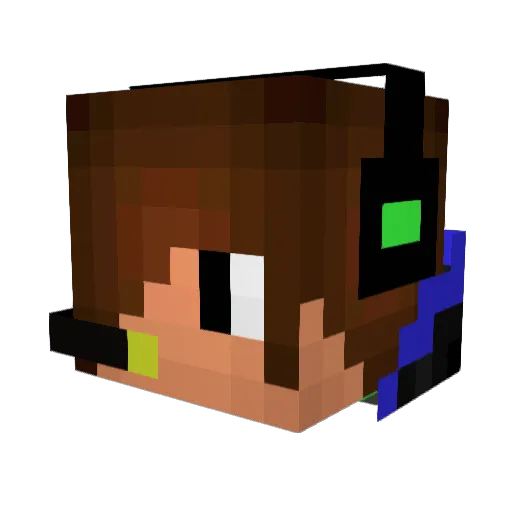 maxkaan Minecraft avatar head, 3D render