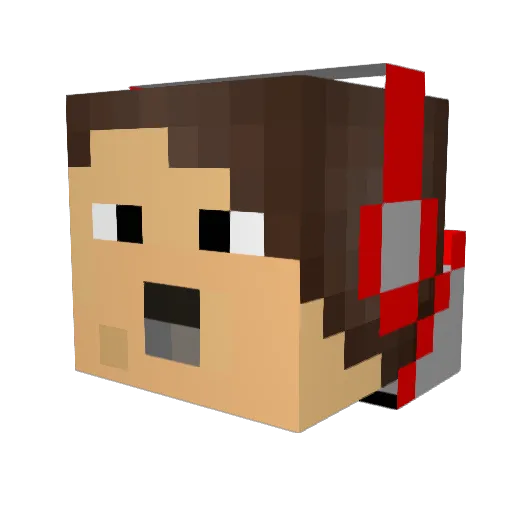 maxlerelou Minecraft avatar head, 3D render
