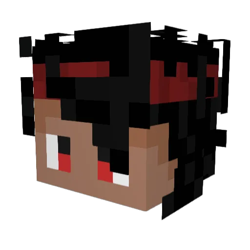 maxllino Minecraft avatar head, 3D render