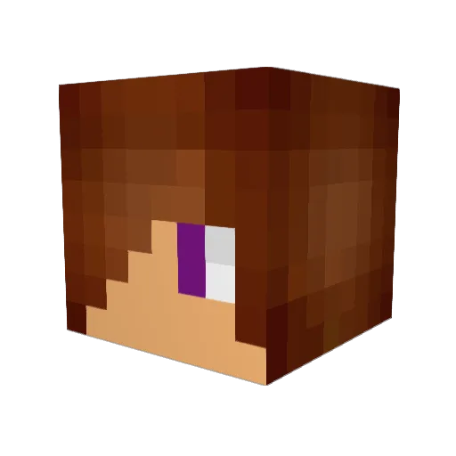maxlost Minecraft avatar head, 3D render