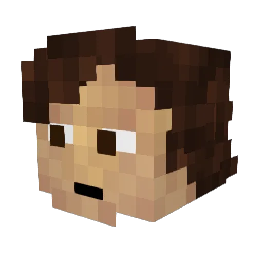 maxmanna Minecraft avatar head, 3D render