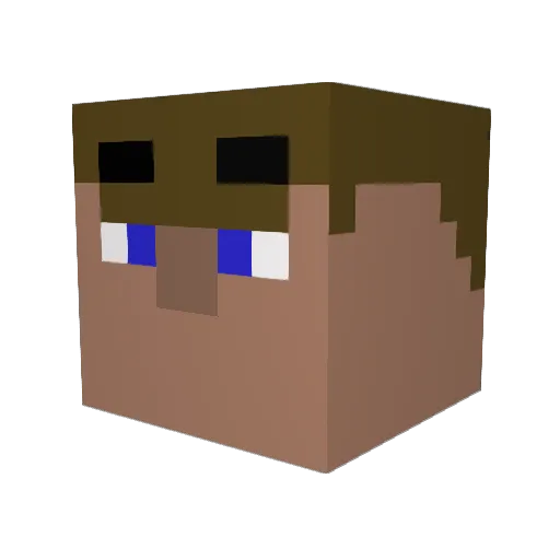 maxmaxj Minecraft avatar head, 3D render