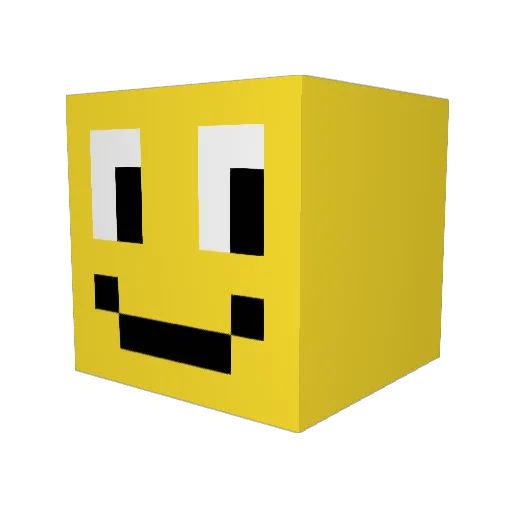 maxmoxM Minecraft avatar head, 3D render