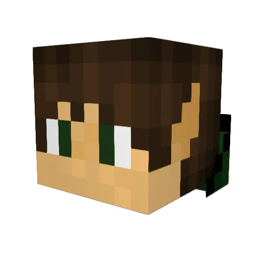 maxo27 Minecraft avatar head, 3D render