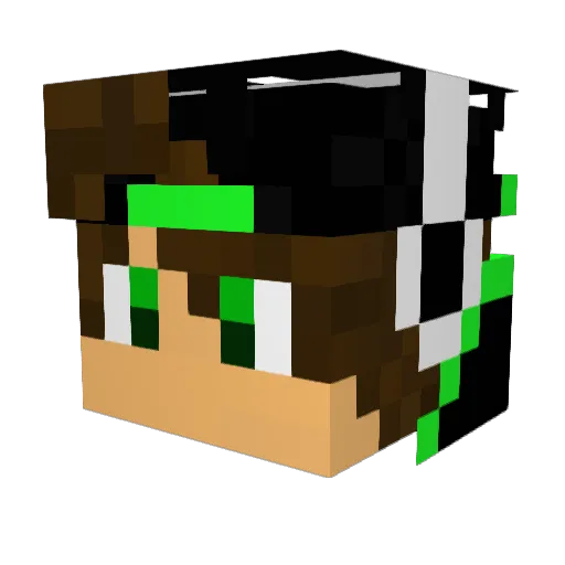maxocrafto Minecraft avatar head, 3D render