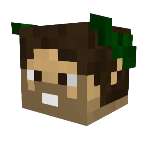maxomick Minecraft avatar head, 3D render