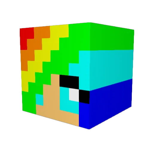 maxou156 Minecraft avatar head, 3D render