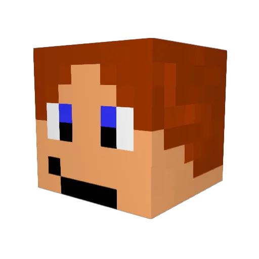 maxou417 Minecraft avatar head, 3D render