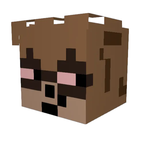 maxox28 Minecraft avatar head, 3D render