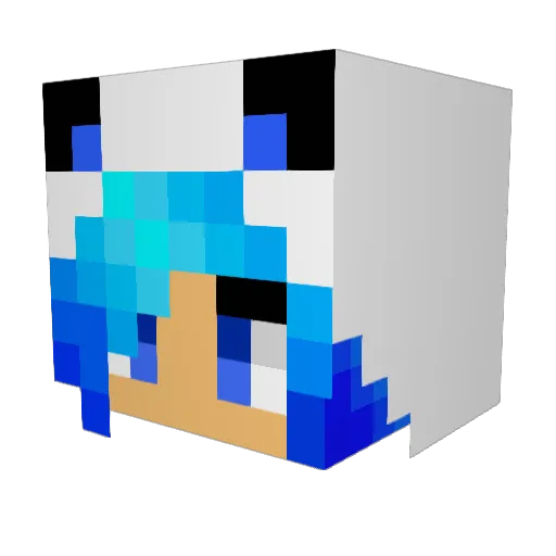 maxtheyorkie Minecraft avatar head, 3D render