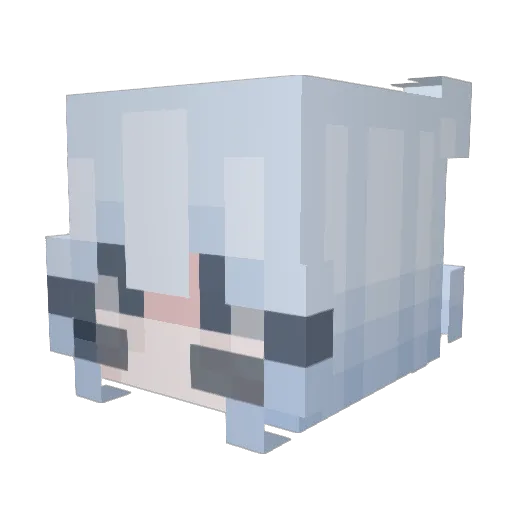 maxuit Minecraft avatar head, 3D render