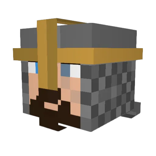 maxvcar Minecraft avatar head, 3D render