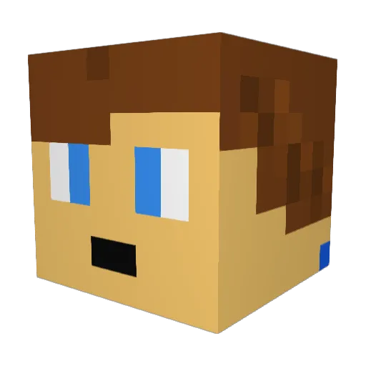 maxzico Minecraft avatar head, 3D render