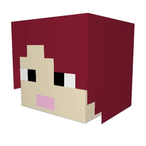 may14t Minecraft avatar head, 3D render