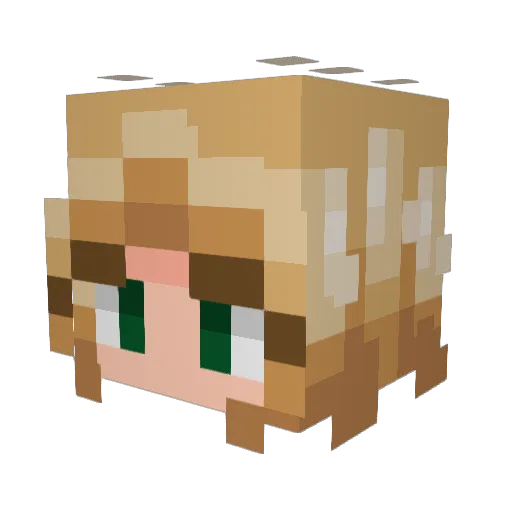 may_or_may_not Minecraft avatar head, 3D render