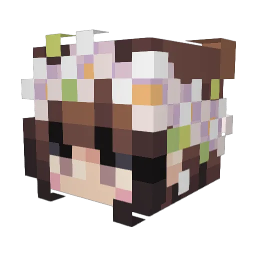 maya_urbina Minecraft avatar head, 3D render
