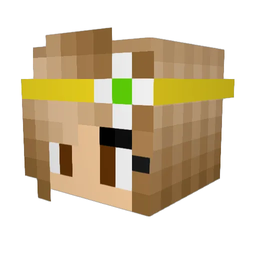 mayaamaderra Minecraft avatar head, 3D render
