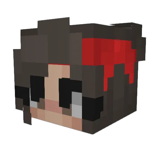 mayaaya Minecraft avatar head, 3D render