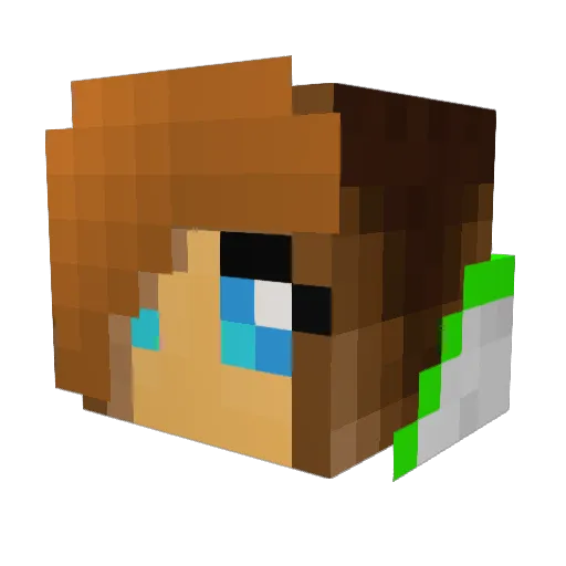 mayaboss Minecraft avatar head, 3D render