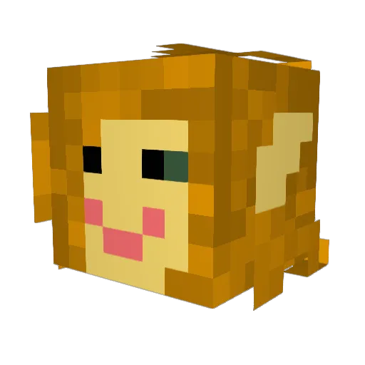 mayachameleon Minecraft avatar head, 3D render