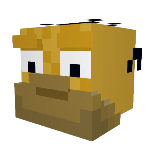 mayadino_ Minecraft avatar head, 3D render