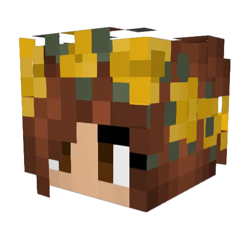 mayagracee Minecraft avatar head, 3D render