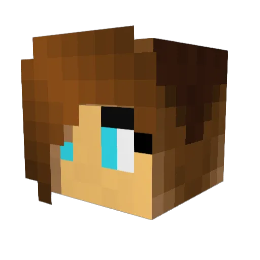 mayalutzz Minecraft avatar head, 3D render