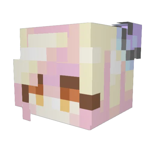 mayamagor Minecraft avatar head, 3D render