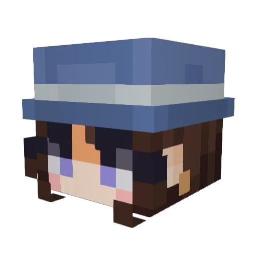 mayamelloid Minecraft avatar head, 3D render