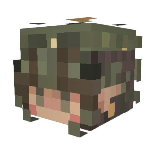 mayamite Minecraft avatar head, 3D render