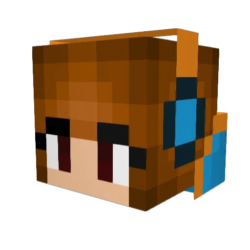 mayamush Minecraft avatar head, 3D render