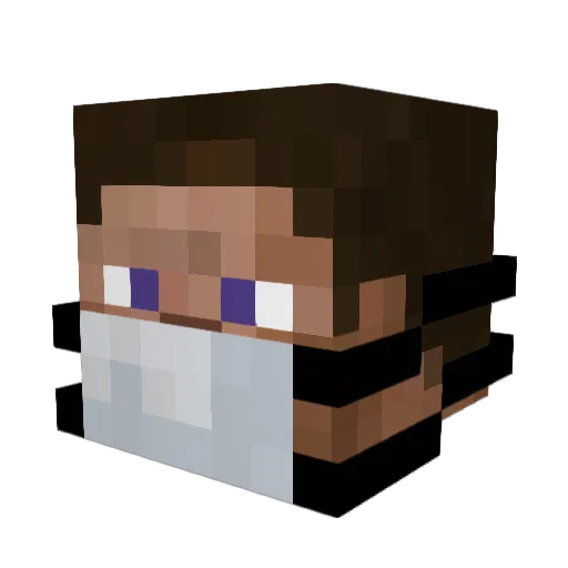 mayapina Minecraft avatar head, 3D render