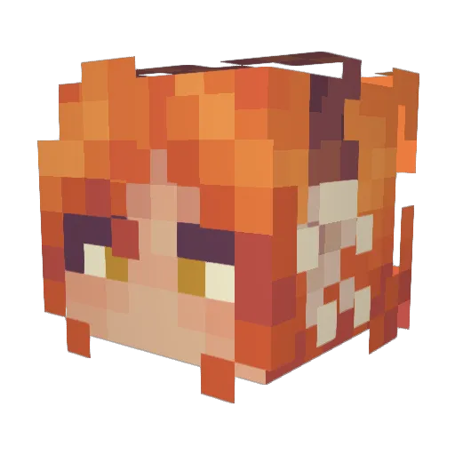 mayapower3 Minecraft avatar head, 3D render