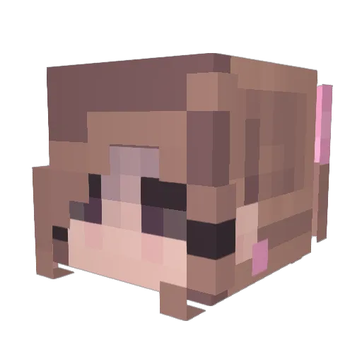 mayasgrammarly Minecraft avatar head, 3D render