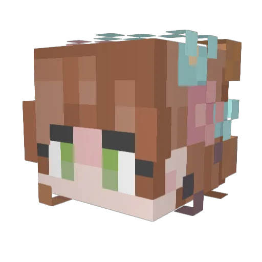 maybeamay Minecraft avatar head, 3D render