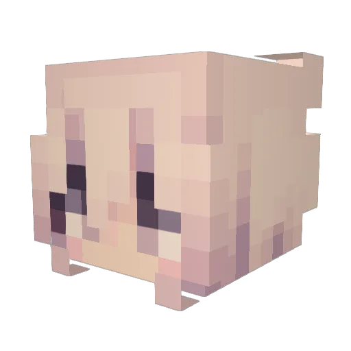 maybefractal Minecraft avatar head, 3D render